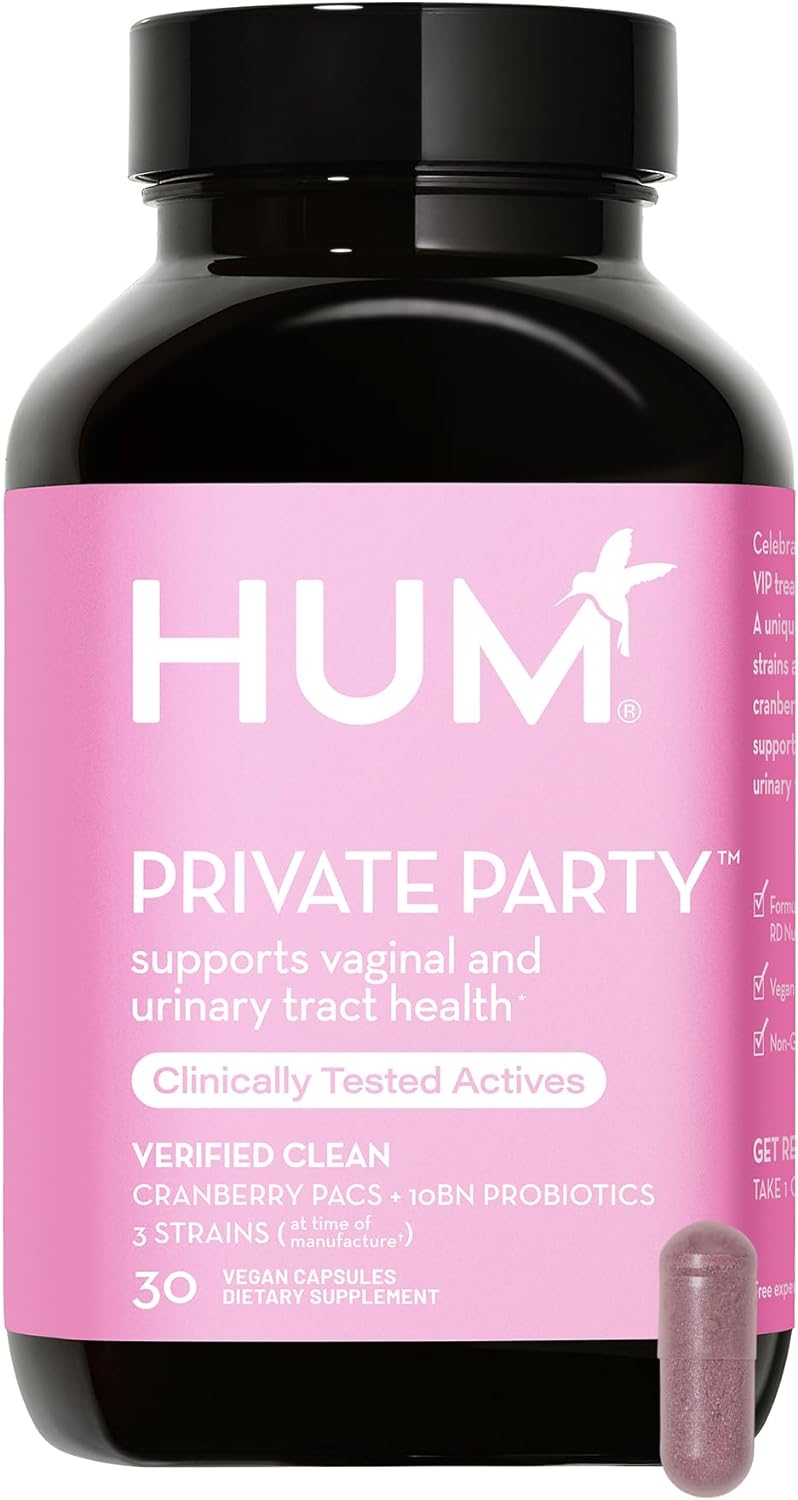 HUM Private Party Pills - Vaginal Probiotics for Women's Ph Balance wi1.45 Ounces