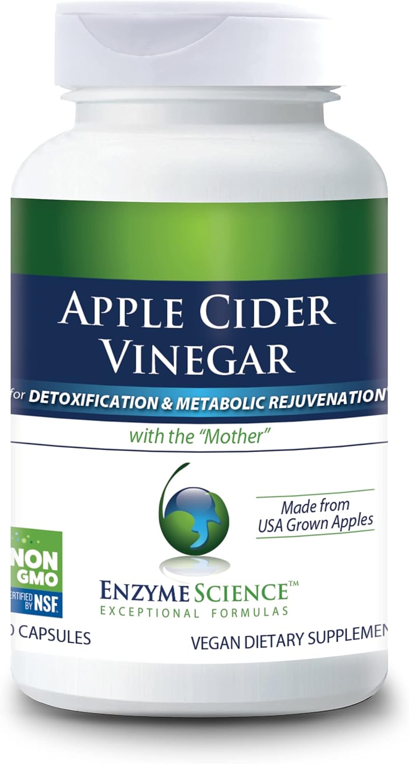 Enzyme Science Apple Cider Vinegar, 60 Capsules - Organic Acv Suppleme