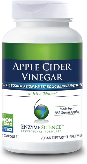 Enzyme Science Apple Cider Vinegar, 60 Capsules - Organic Acv Suppleme
