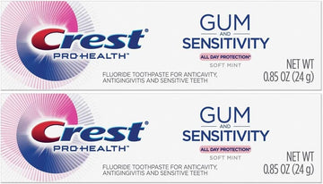 Crest Pro Health Gum and Sensitivity Toothpaste for Sensitive Teeth, Soft Mint, Travel Size 0.85  (24g)- Pack of 2