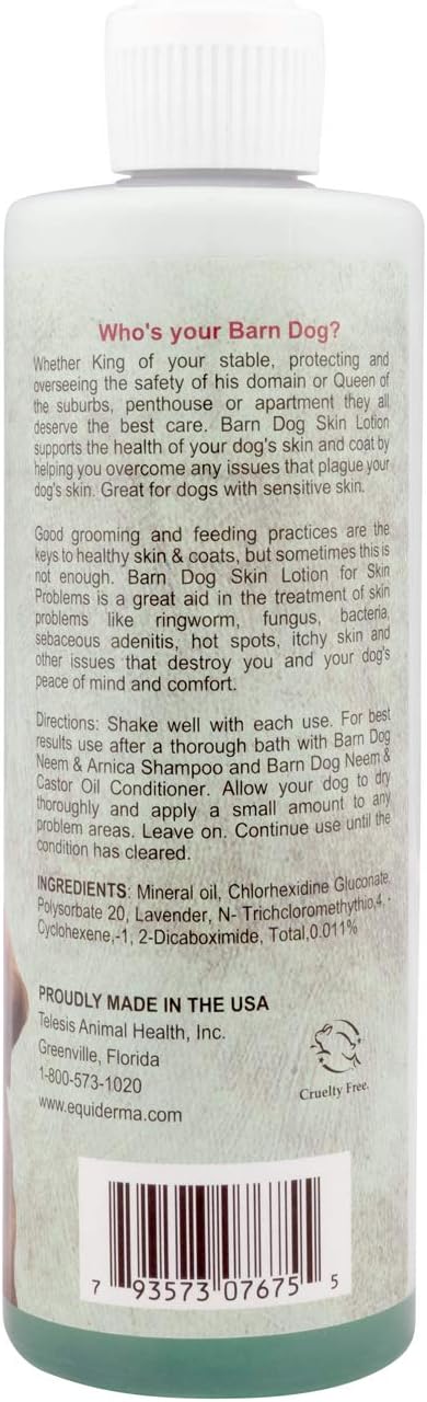EQUIDERMA, Barn Dog Skin Lotion Topical Solution for Skin Pr