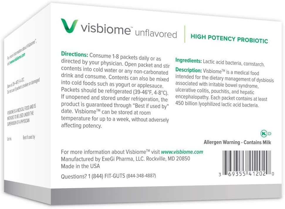 Visbiome® High Potency Probiotic 450 Billion Strength - 30 Packets Unf