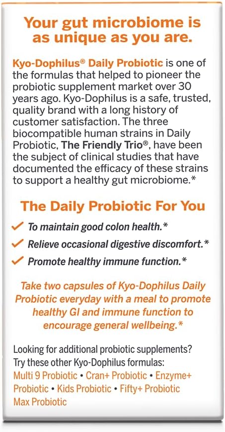 Kyo-Dophilus Daily Probiotic, Immune and Digestive Support*, 45 capsul