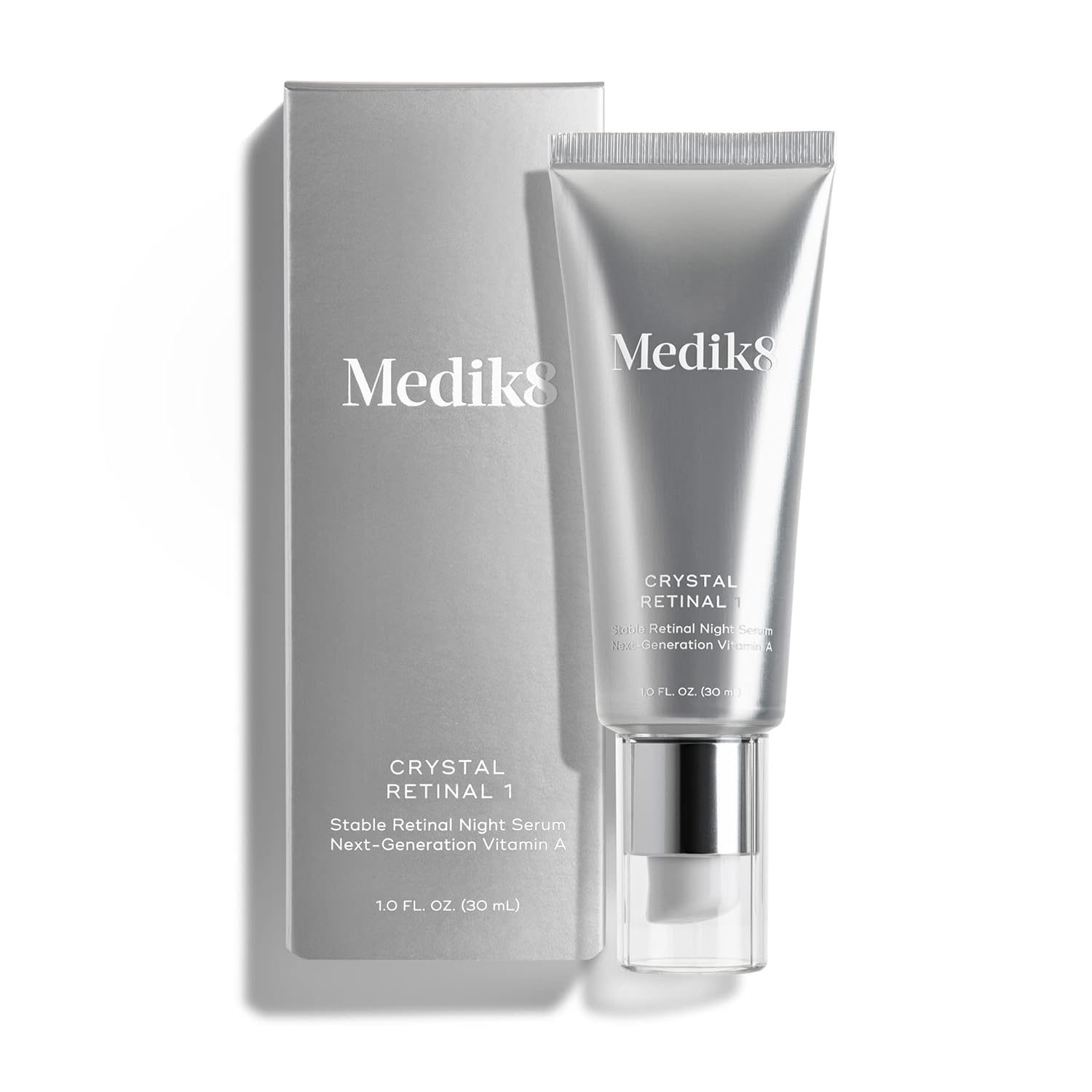 Medik8 Crystal Retinal 1 - Brightening, Firming, Advanced Skin Regenerating Retinaldehyde Serum - Smoothing, Hydrating Wrinkle Repair Recipe - With Hyaluronic Acid, Glycerin, and Vitamin E - 1