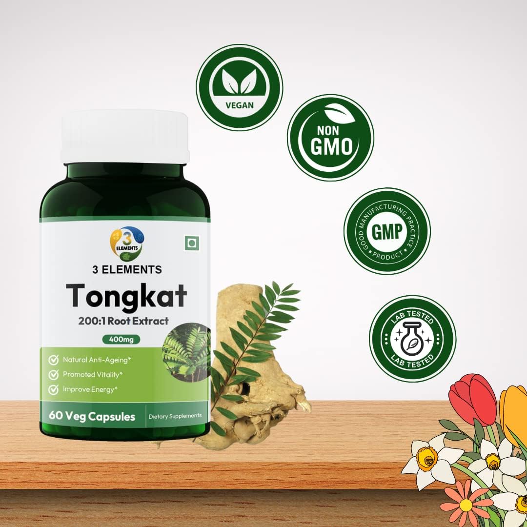  3elements Tongkat Ali Longjack 400mg I 60 Capsules Pack I I