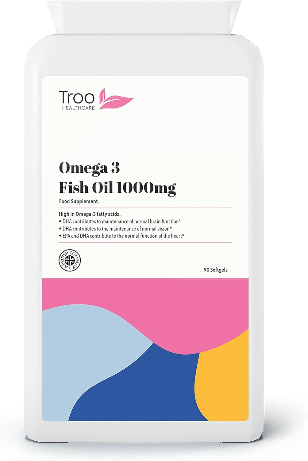 Omega 3 Fish Oils 1000mg 90 Capsules | High Strength Daily Omega 3 Fat120 Grams