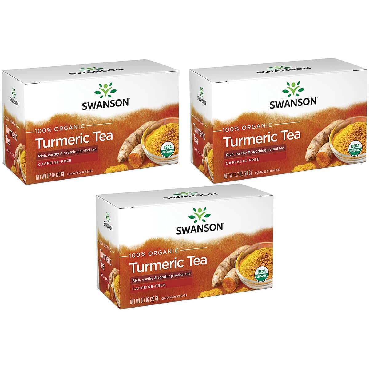 Swanson Turmeric Tea 20 Bag(S) 3 Pack