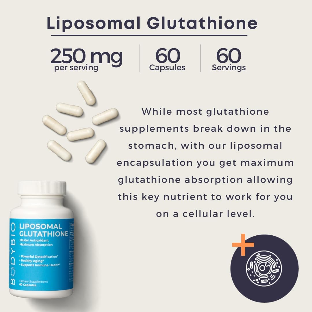 BodyBio Liposomal Glutathione | Body’s Most Powerful Antioxidant | Mas