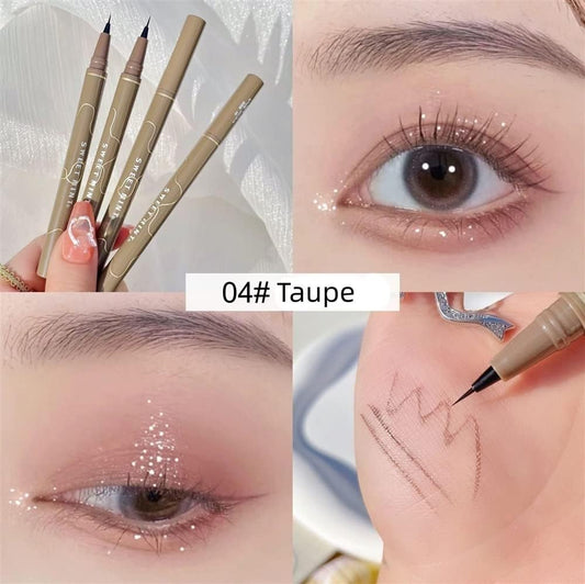 Quick-Drying Waterproof Superfine Eyeliner Pen?Precision Liquid Eyeliner?Smudge Resistant, Long Lasting Waterproof Eyeliner (Color : 04# Taupe)