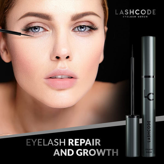 Lashcode Eyelash Serum 5ml - serum for faster eyelash and eyebrow growth, nourishing, moisturizing and thickening effect