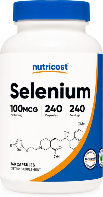 Nutricost Selenium Supplement 100mcg, 240 Capsules, Vegetarian, Gluten Free & Non-GMO