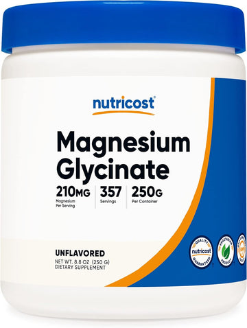 Nutricost Magnesium Glycinate Powder (250 Grams) (Unavored)