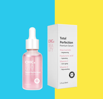 ChicBeauty Total Perfection Serum, organic, premium, anti-aging, brightening, moisturizing, rejuvenating, hyaluronic acid, niacinamide, vitamin C, vitamin E, 1  serum