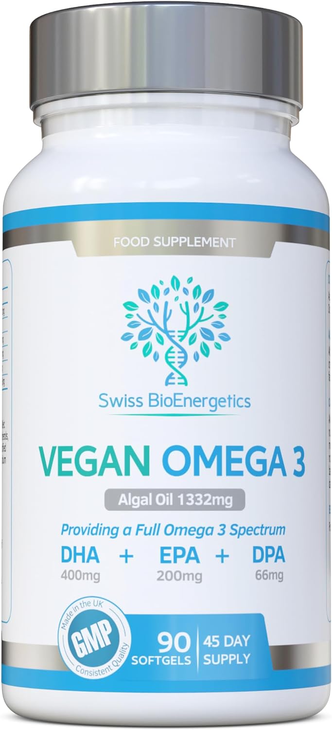 Vegan Omega 3 - Full Spectrum DHA, EPA & DPA - 90 Softgels of Life?s O65 Grams