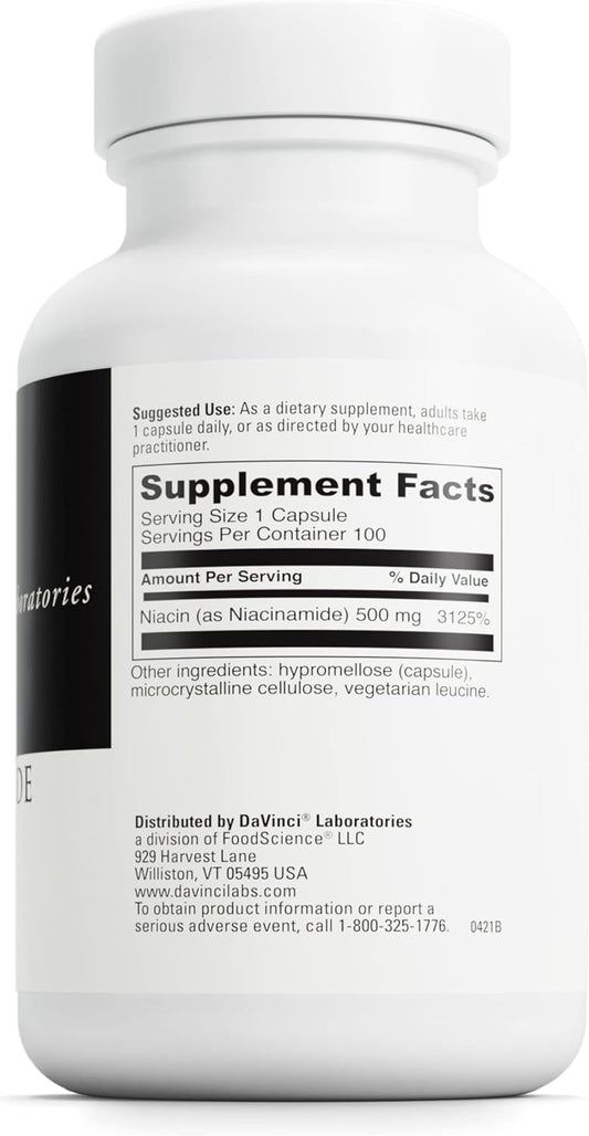 DAVINCI Labs Niacinamide - Dietary Supplement with Vitamin B3 to Suppo