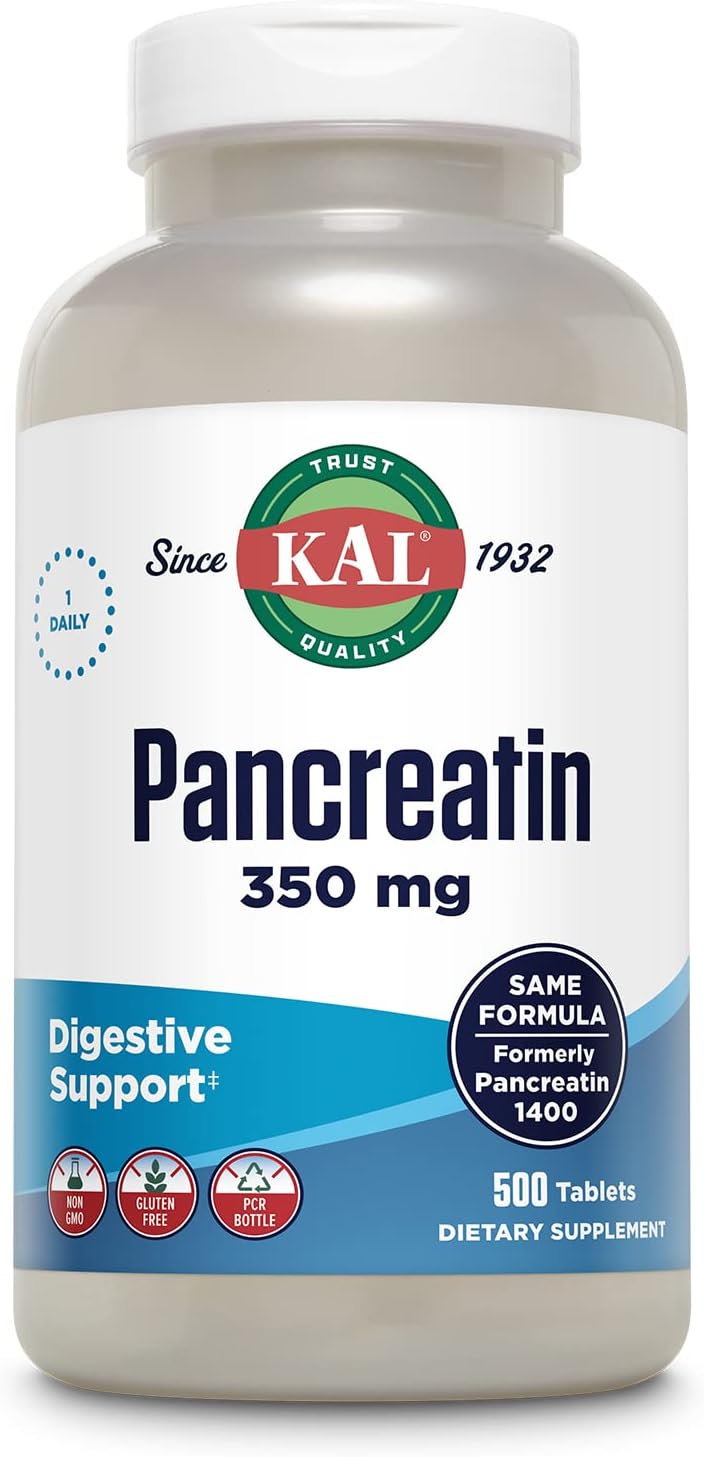 KAL 1400 Mg Pancreatin Tablets, 500 Count