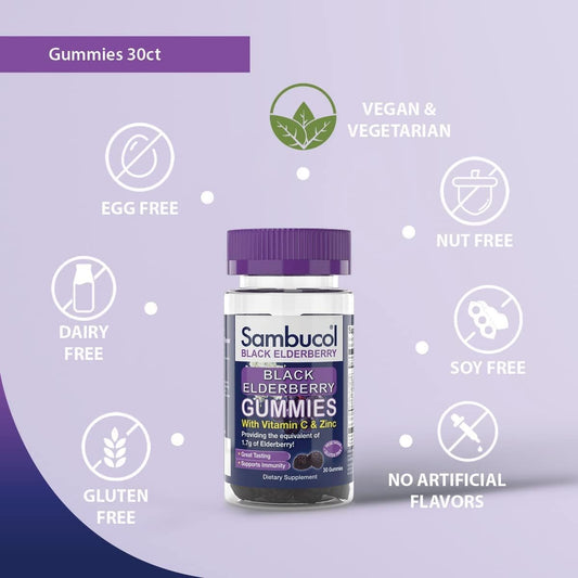 Black Elderberry Dietary Supplement Gummies - 30 ct, Pack of 3F