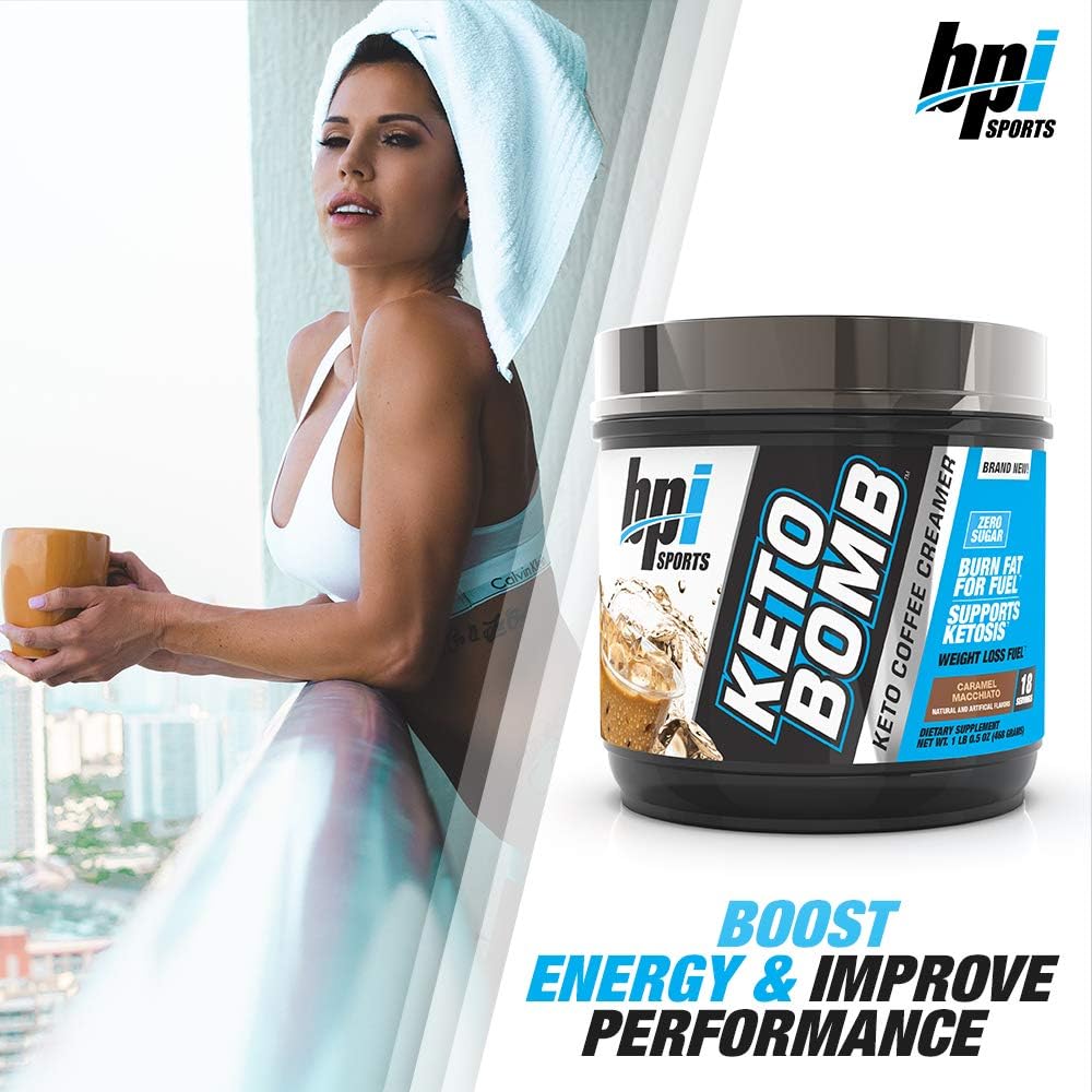BPI Sports Keto Bomb Coffee Creamer - Supports Energy and Hydration - 