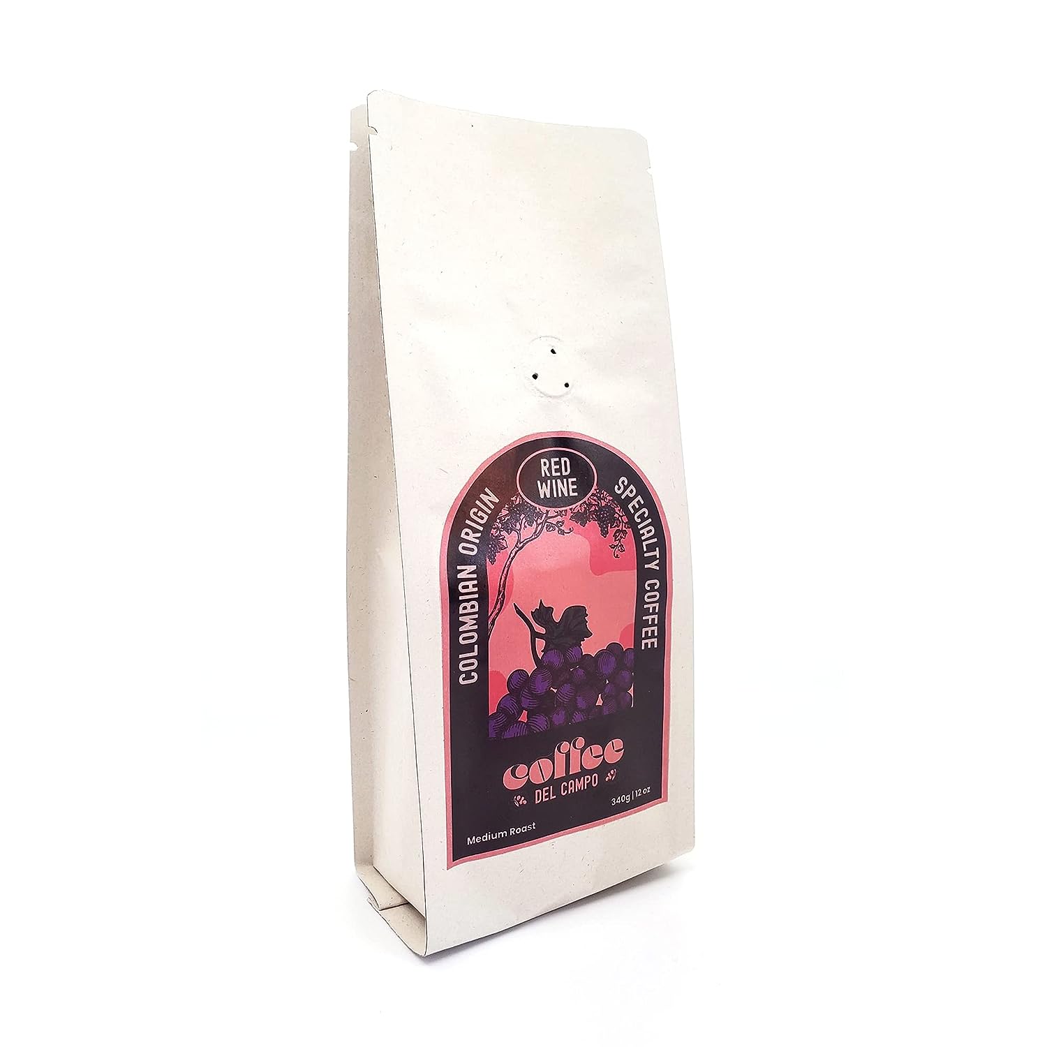 Red Wine by Coffee del Campo Medium Roast, Colombia Specialty Coffee from Pasto Colombia, Single Origin, With Silky and Creamy Notes Liquor and Red Apple |  (Ground)