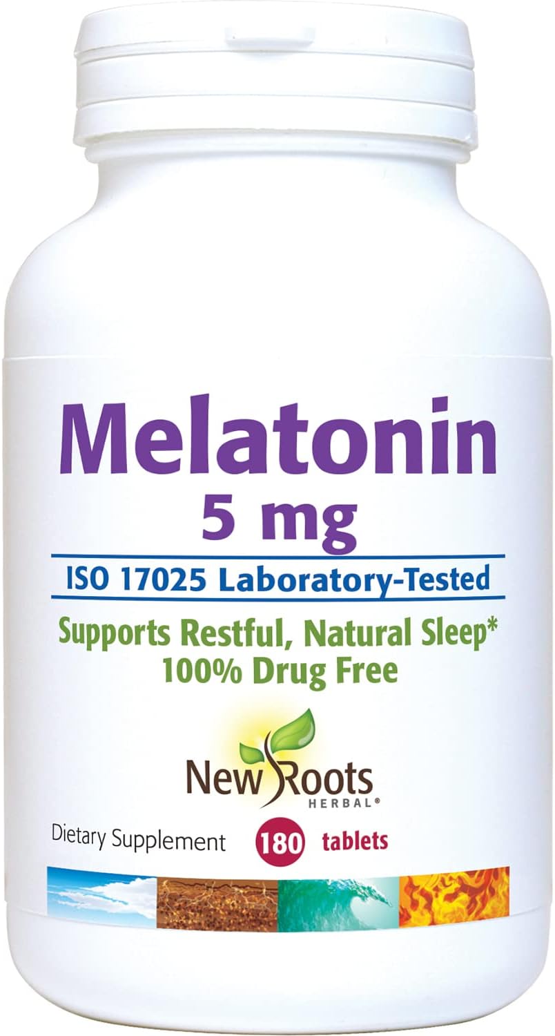 New Roots Herbal Melatonin 5 Mg 180 Tablets