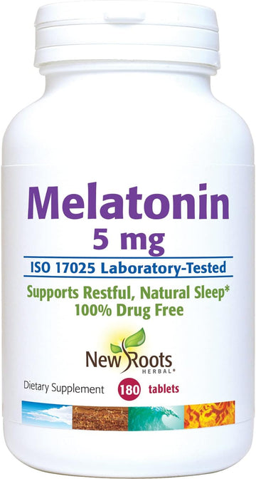 New Roots Herbal Melatonin 5 Mg 180 Tablets