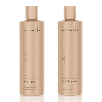 Moehair Color Alive Shampoo And Conditioner Set For Dry and Damaged Color Treated Hair | Sulfate And Paraben Free Color Safe Shampoo And Conditioner | 12   (Combo-CALIVE-12-101)