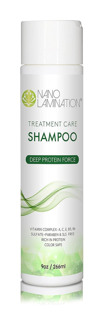 Nano Lamination Keratin Hair Treatment Care Shampoo 9  – Hair Shampoo with No Sulfates or Parabens – Collagen Shampoo for Treated, Dry, Damaged Hair – All Hair Types