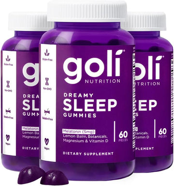 Goli Dreamy Sleep Gummy - 180 Count - Melatonin, Vitamin D, Magnesium,