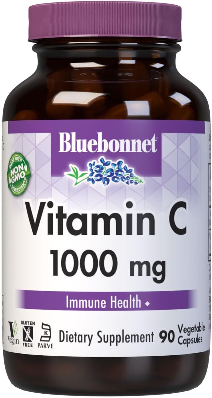 Bluebonnet Nutrition Vitamin C 1000 mg Vegetable Capsules, Ascorbic Ac