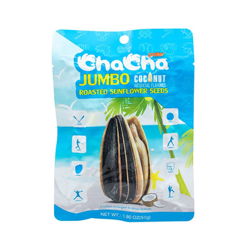 Chacha Jumbo Sunflower Seeds Coconut Flavor, (Pack of 15)