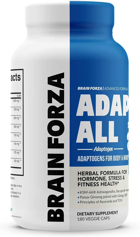 Brain Forza Adapt All Herbal Adaptogen - Stress & Mood Support Supplem