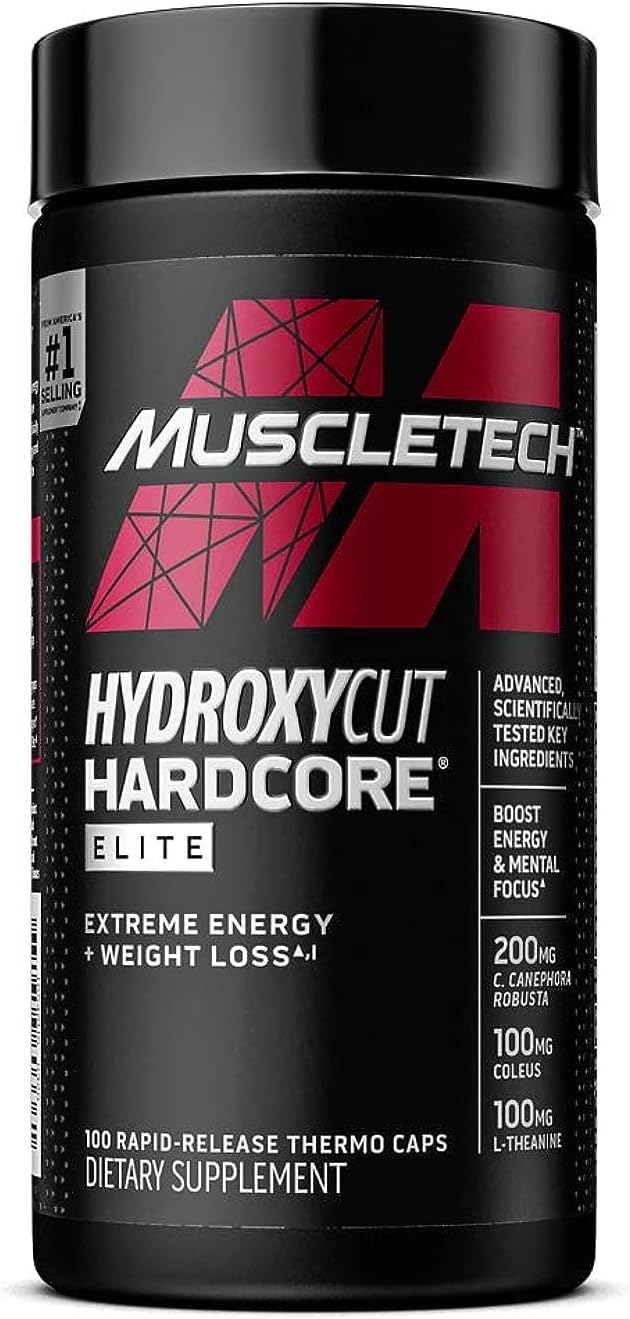 Hydroxycut Hardcore Elite | Maximum Intensity Supplement Pills | Focus5.6 Ounces