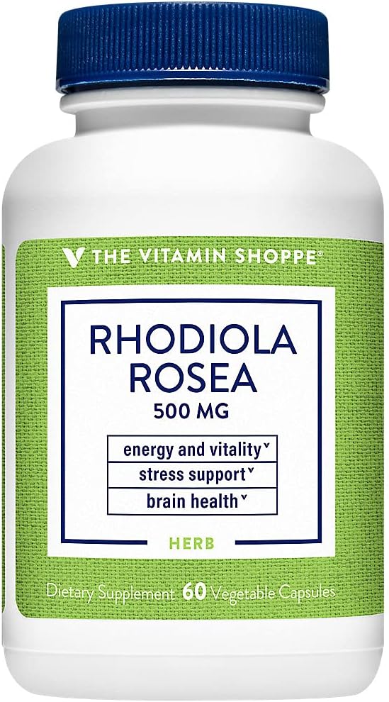 The Vitamin Shoppe Rhodiola Rosea 500Mg, 5% Rosavins, Supports Energy,