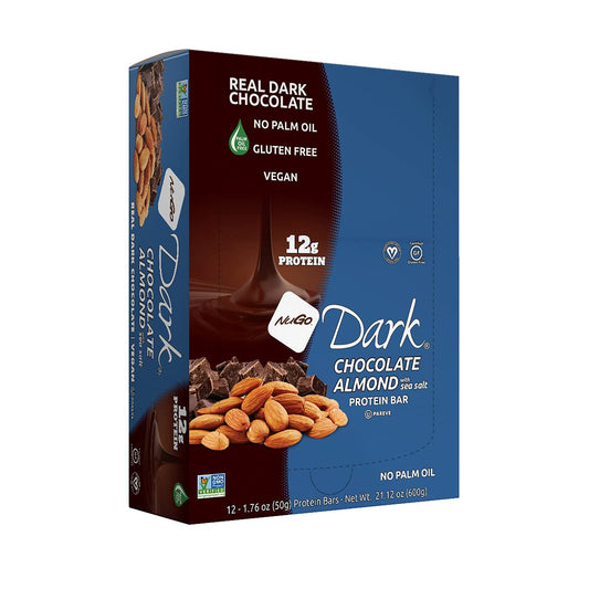 NuGo Dark Chocolate Almond with Sea Salt, 12g Vegan Protein, 200 Calor4 Pounds