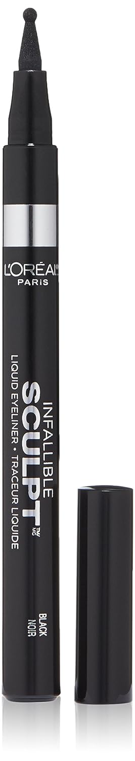 L'Oreal Paris Infallible Sculpt Liquid Eyeliner, Black, 0.056 ; ; (Packaging May Vary)