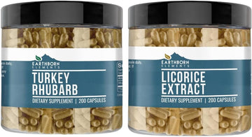 Earthborn Elements Turkey Rhubarb & Licorice Extract Capsules Bundle (