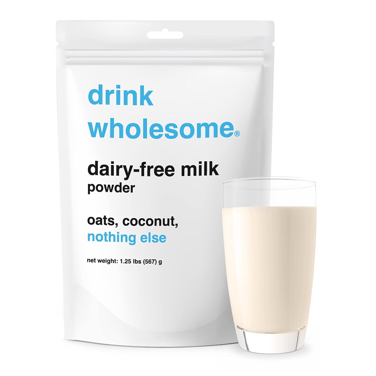 Drink Wholesome Dairy Free Milk Powder | Dairy Free Coffee Creamer | Easy to Digest & Gut Friendly | Simple Ingredients | No Added Sugar | Additive Free | Lactose Free | Gluten Free | Vegan