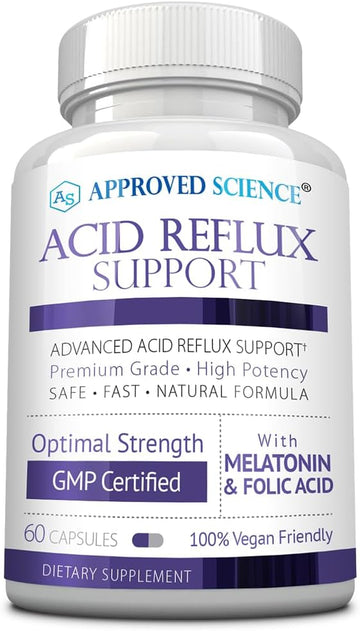 Approved Science Acid Reflux Support - With Melatonin, Marshmallow Ro