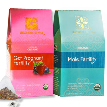 Secrets Of Tea Fertility Tea For Women And Men- USDA Organic - Up to 80 Servings - 40 Count(2 Pack)