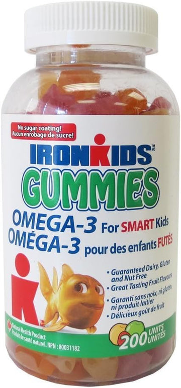 IronKids Gummies OMEGA-3's, 200 gummies Iron Kids Brand: IronKids - Li