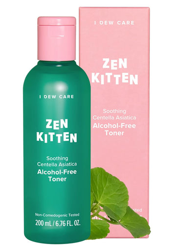 I DEW CARE Zen Kitten | Non-comedogenic Alcohol-Free Toner with Centella Asiatica | Facial Toner for Acne, Blemish-Prone, and Sensitive Skin | Korean Skincare, Vegan, Cruelty-Free