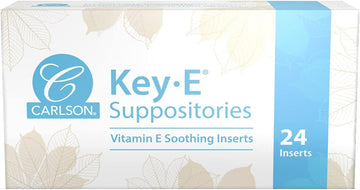 Carlson - Key-E Suppositories, 30 IU Vitamin E Suppository, Lubricates