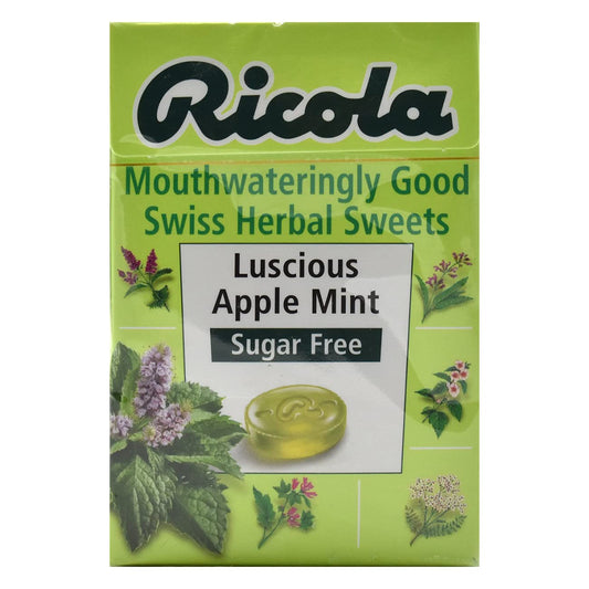 Ricola Luscious Apple Mint Sugar Free Candy, 45 g