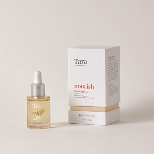 Tara Nourish Pure Argan Oil. Cruelty-Free: Hydrate and Protect skin with cold-pressed argan oil. Unscented, Non-comedogenic, Free from Parabens, Sulfates and Mineral Oils (1.7  )