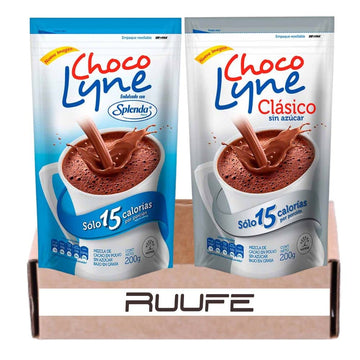 Chocolyne (2 pck) Light Cocoa Chocolate Chocolyne No added Sugar | Low in Fat | Delicious On-The-Go Treat | Chocolate Chocolyne Colombia sin Azucar