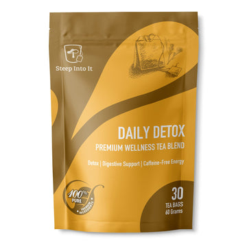 Organic Liver Detox Tea - Caffeine Free Skinny Tea - Herbal Slimming and Digestive Tea with Dandelion Root and Lemongrass - Daily Detox tea by Steep Into It