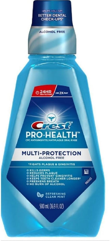 Crest Pro-Health Multi-Protection Mouthwash, Refreshing Clean Mint 16.90  (Pack of 6)