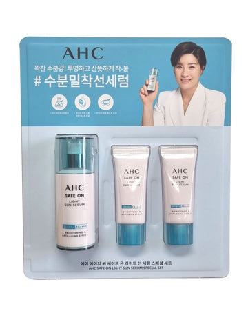 AHC Safe On Light Sun Serum Special Set, Facial Sunscreen SPF 50+ / PA++++ (40ml + 20ml x 2)