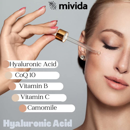 mivida Hyaluronic Acid Serum For Face | Hydrating and Moisturizing face serum | 1