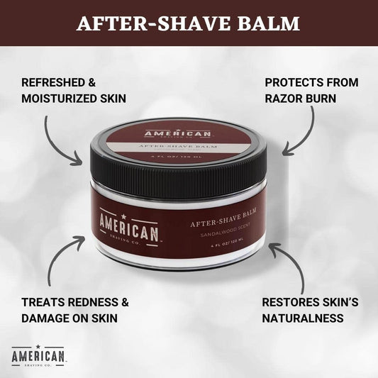 American Shaving Co. After Shave Balm for Smooth (Sandalwood Scent), Silky & Irritation Free Skin Care, Soothes and Moisturizes Face After Shaving, Treats Redness & Razor Burn, Post Shave Lotion 4
